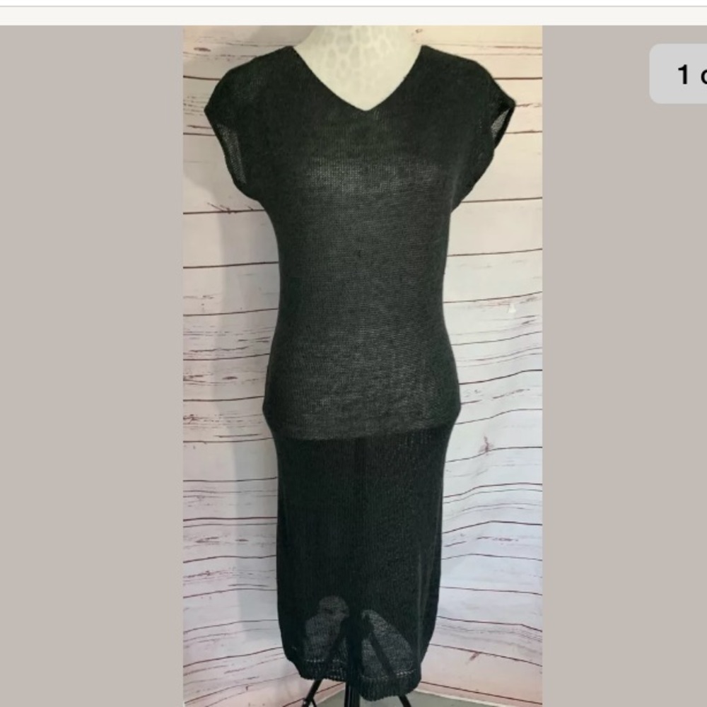 Michael Simon Cap Sleeve Pencil Sweater Dress